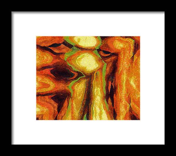 Orange Framed Print featuring the painting Orange Crush and a Touch of Lemon by Tyler Robbins