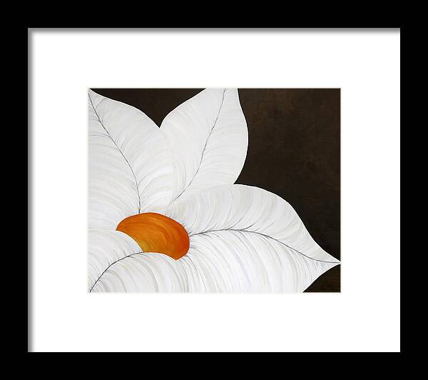 Flower Framed Print featuring the painting Orange Crush by Tamara Nelson