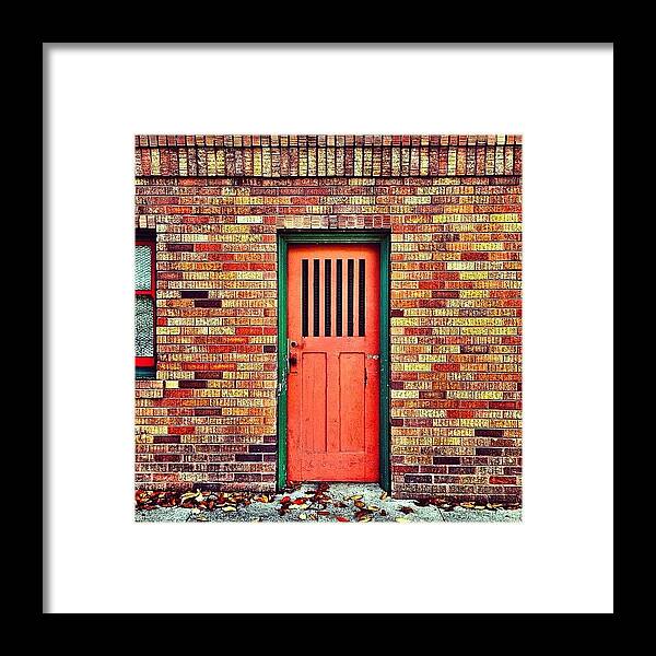 50shadesoforange Framed Print featuring the photograph Orange Door by Julie Gebhardt