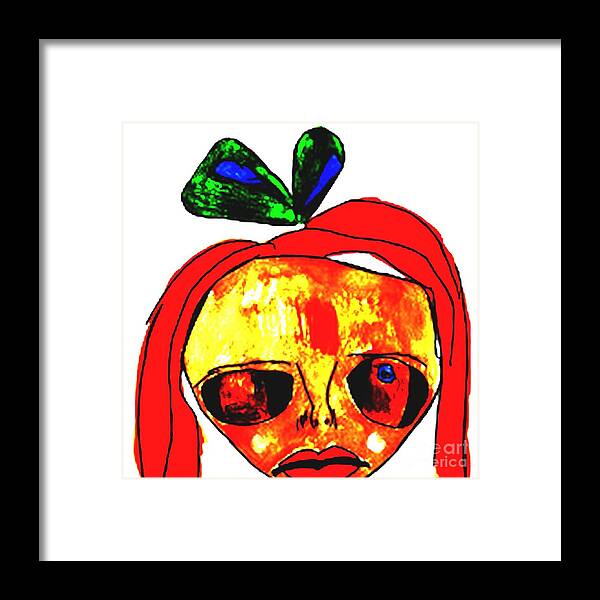 Girl Framed Print featuring the painting Orange LuLu by James and Donna Daugherty
