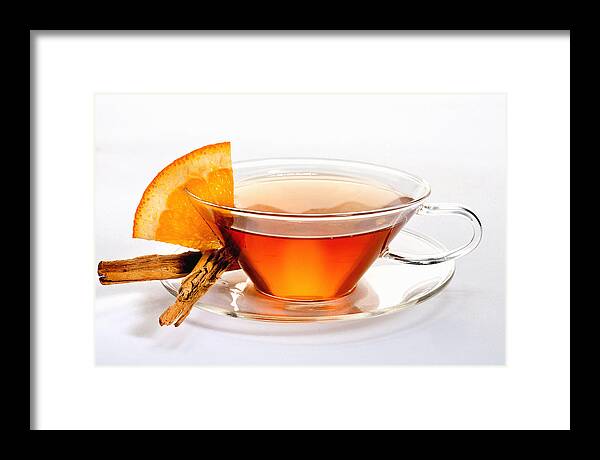 Orange Cinnamon Framed Print featuring the photograph Orange Tea 5528 by Matthew Pace