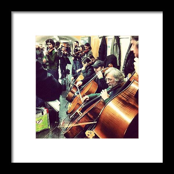 Paris Framed Print featuring the photograph Orchestra In The Metro? Ok! #paris by Sarah Dawson