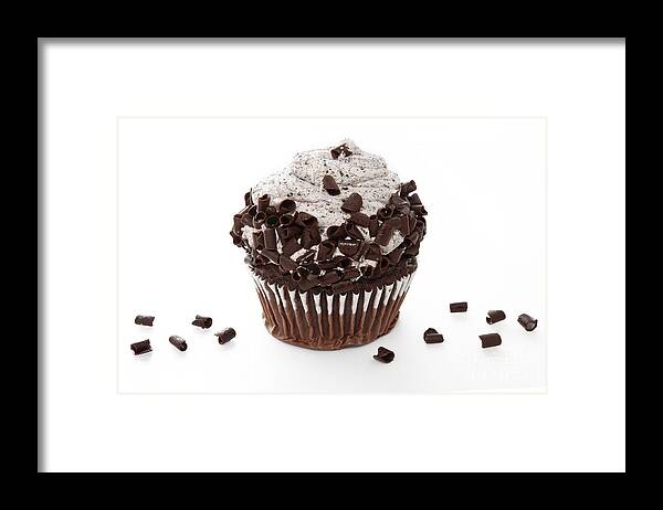 Chocolate Framed Print featuring the photograph Oreo Cookie Cupcake by Andee Design
