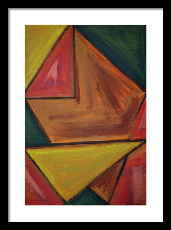 Spirit Framed Print featuring the painting Origami 2012 by Drea Jensen