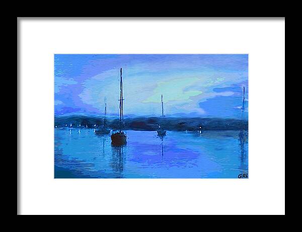 Maryland Framed Print featuring the painting Original Digital Painting Quiet Evening by G Linsenmayer