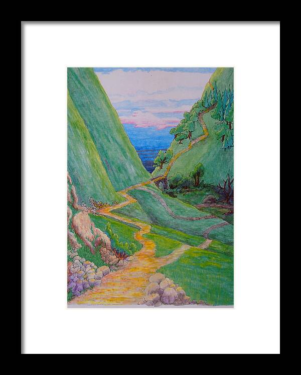 Two Paths Framed Print featuring the painting Other Paths by Matt Konar