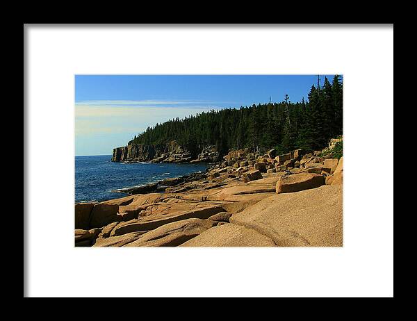 Otter Cliff Framed Print featuring the photograph Otter Cliff by Jeff Heimlich