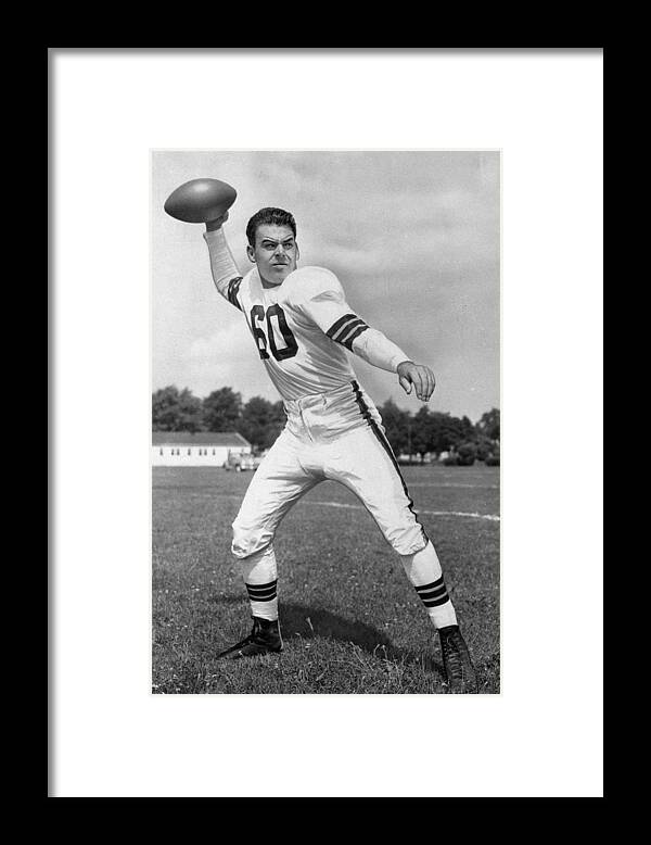 Otto Framed Print featuring the photograph Otto Graham NFL Legend Poster by Gianfranco Weiss
