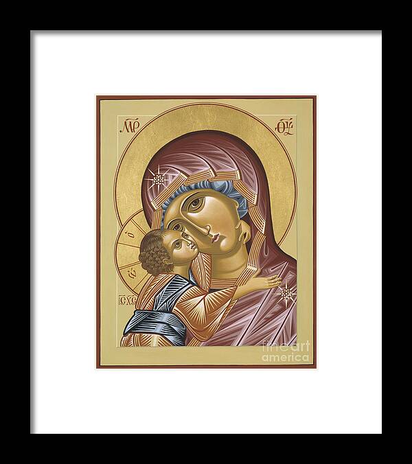 Mother Framed Print featuring the painting Our Lady of Grace Vladimir 002 by William Hart McNichols