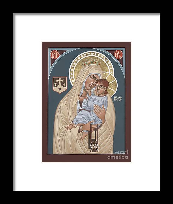 Our Lady Of Mt. Carmel Was Commissioned By The Church Of Mt. Carmel In Brooklyn Framed Print featuring the painting Our Lady of Mt. Carmel 255 by William Hart McNichols