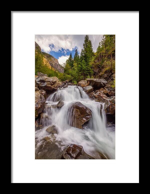 Waterfall Framed Print featuring the photograph Ouray Wilderness by Darren White