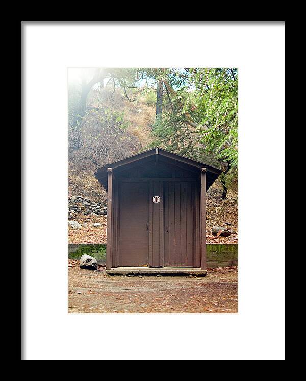 Outhouse Framed Print featuring the photograph Out House In Los Angeles National Forest by Peter Starman