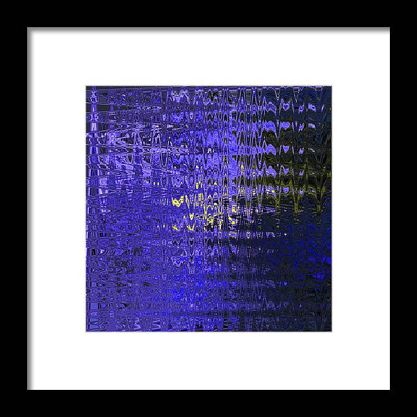 Abstract Framed Print featuring the digital art Out of the Blue by John Saunders