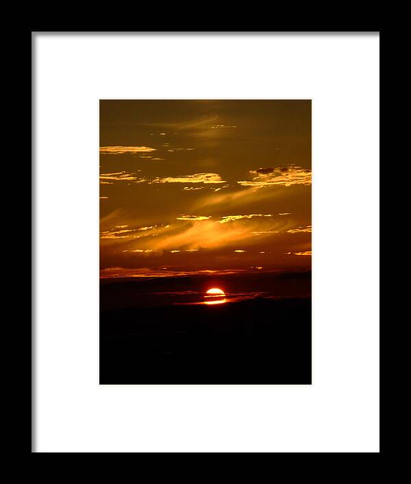 Sunset Framed Print featuring the photograph Out Of The Earth's Core by Donna Blackhall