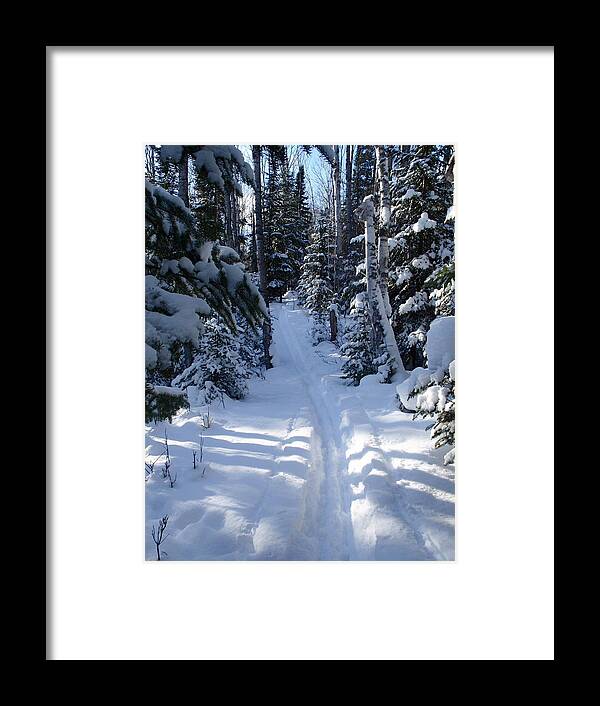 Cross Country Skiing Framed Print featuring the photograph Out on the Trail by Sandra Updyke