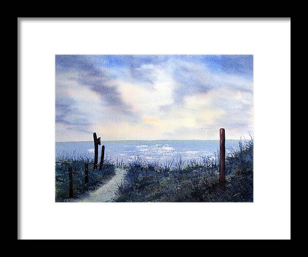 Seascape Framed Print featuring the painting Out to Sea Again by Glenn Marshall