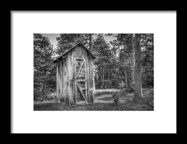 Outhouse Framed Print featuring the photograph Outdoor Plumbing by Scott Norris