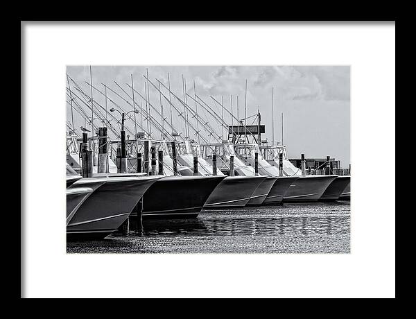 Outer Banks Framed Print featuring the photograph Outer Banks Fishing Boats by Dan Carmichael