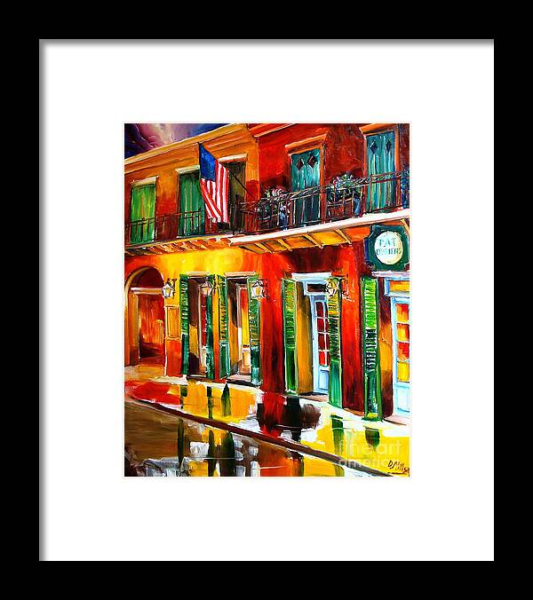 New Orleans Framed Print featuring the painting Outside Pat O'Brien's Bar by Diane Millsap