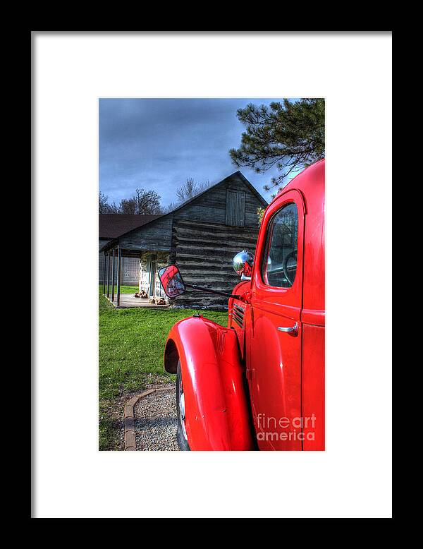 Old Framed Print featuring the photograph Outside The Old Log Cabin by Jimmy Ostgard