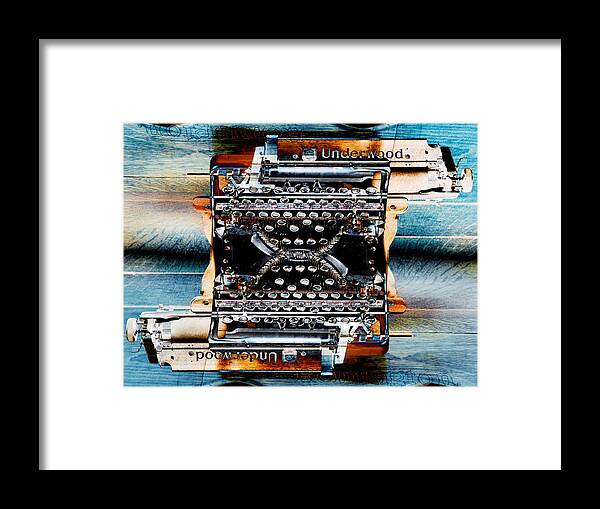 Typewriter Framed Print featuring the photograph Over and Underwood by Paul Berger