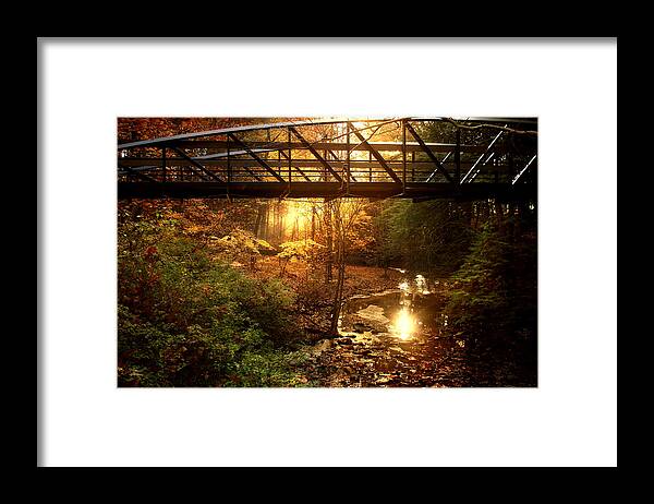 Autumn Framed Print featuring the photograph Over the Brook by Rob Blair