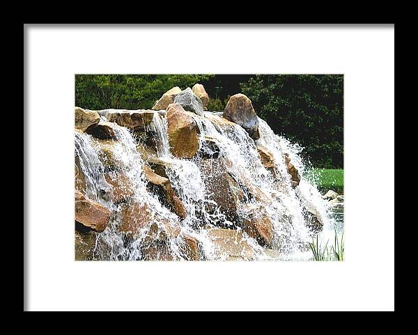 Waterfall Framed Print featuring the photograph Over The Top by Pamela Hyde Wilson