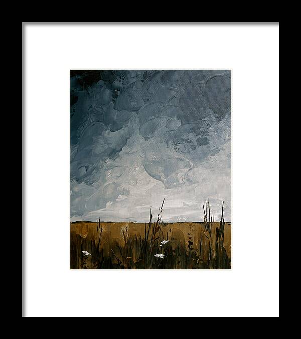 Sky Framed Print featuring the painting Overcast Skies by Carolyn Doe