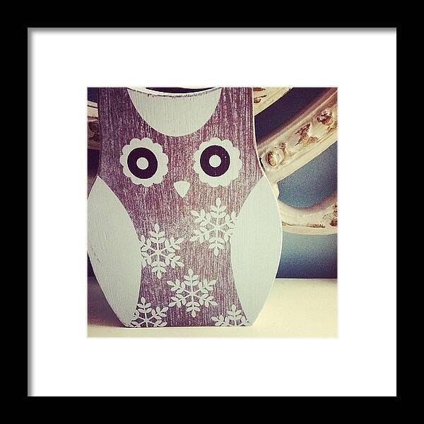 Owl Framed Print featuring the photograph #owl #vintage #instagood #instadaily by Daryl Russell