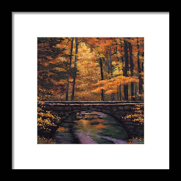Southwest Landscape Framed Print featuring the painting Ozark Stream by Johnathan Harris