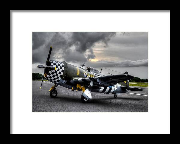 P-47 Framed Print featuring the photograph P-47 Sunset by David Hart