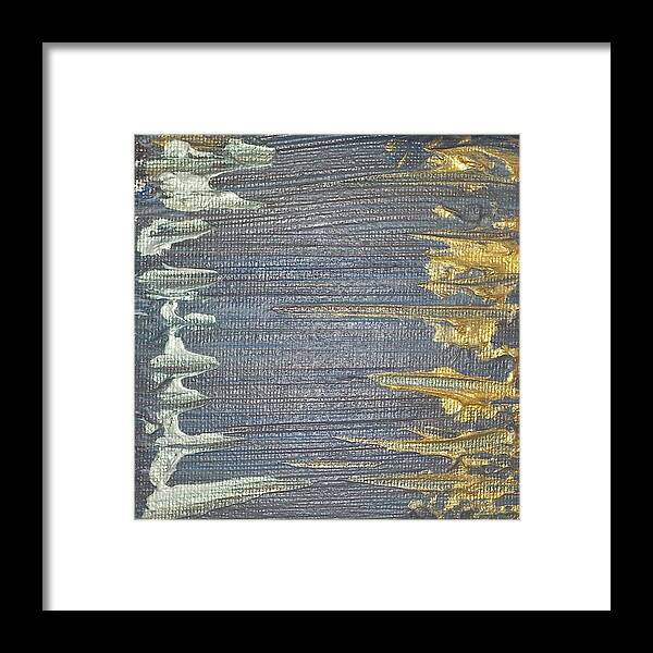 Abstract Painting Strcutured Mix Framed Print featuring the painting P1 by KUNST MIT HERZ Art with heart