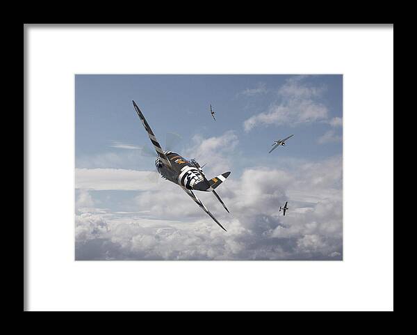 Aircraft Framed Print featuring the photograph P47- FW190 - Carousel by Pat Speirs