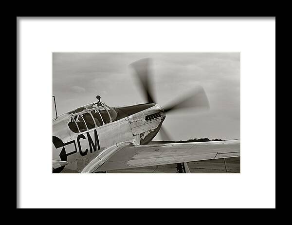 Ww Ii Airplane Framed Print featuring the photograph P51 Mustang Takeoff Ready by M K Miller