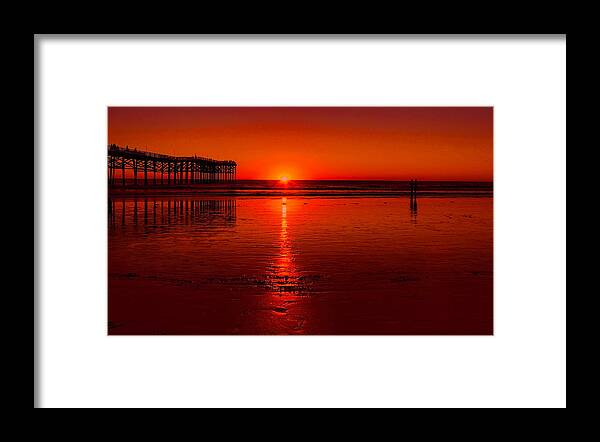 Sunset Framed Print featuring the photograph Pacific beach Sunset by Tammy Espino