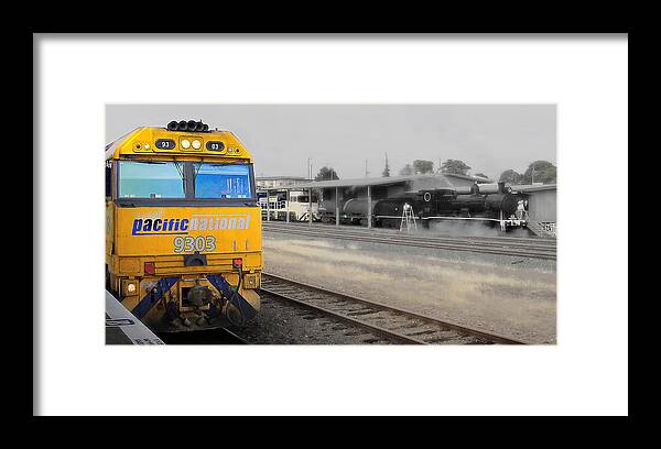 Pacific National 9303 02 Trains Framed Print featuring the photograph Pacific National 9303 02 by Kevin Chippindall