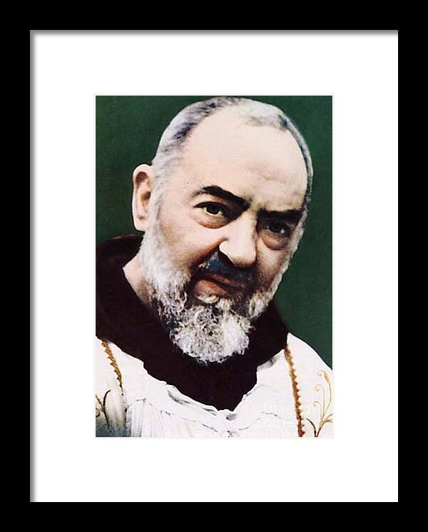 Prayer Framed Print featuring the photograph Padre Pio by Archangelus Gallery