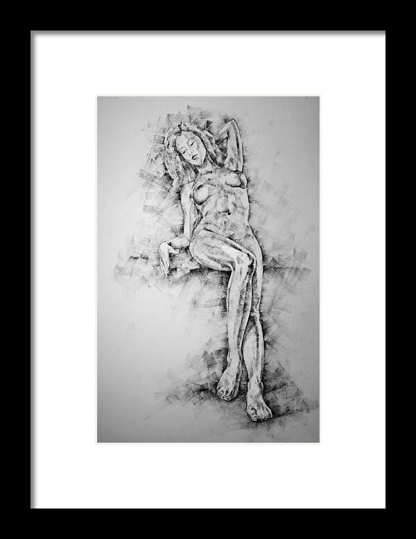 Erotic Framed Print featuring the drawing Page 26 by Dimitar Hristov