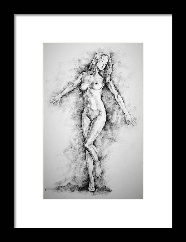 Erotic Framed Print featuring the drawing Page 29 by Dimitar Hristov