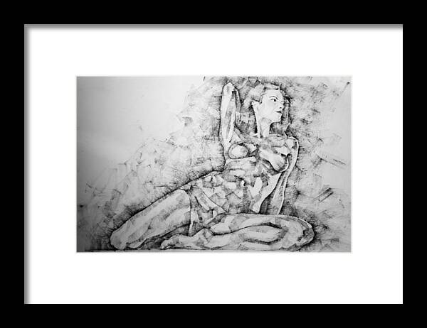 Erotic Framed Print featuring the drawing Page 33 by Dimitar Hristov