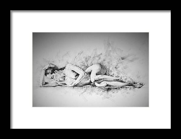 Erotic Framed Print featuring the drawing Page 4 by Dimitar Hristov