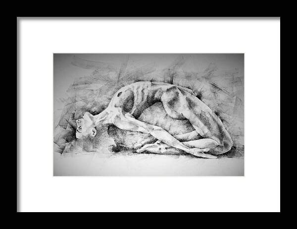 Erotic Framed Print featuring the drawing Page 6 by Dimitar Hristov