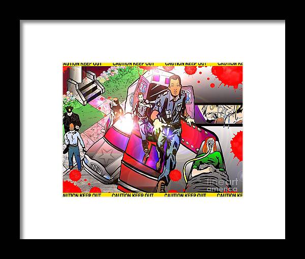 Justin Moore Framed Print featuring the drawing Page 8 and 9 by Moore Creative Images