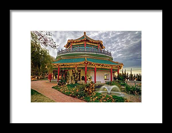Pagoda Framed Print featuring the photograph Pagoda in Norfolk Virginia by Jerry Gammon