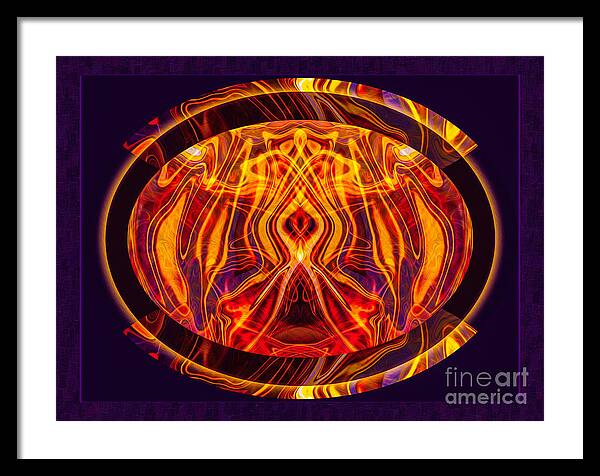 1x1 Framed Print featuring the digital art Painfully Aware Painful Awareness Abstract Healing Art Abstract Healing Art by Omaste Witkowski