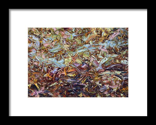 Abstract Framed Print featuring the painting Paint number 51 by James W Johnson