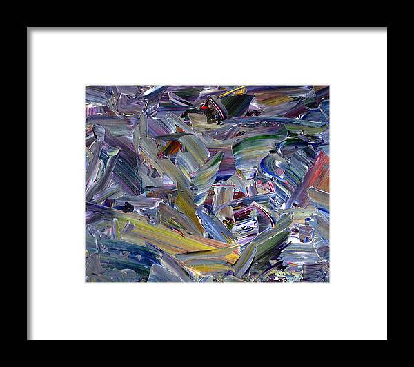 Abstract Framed Print featuring the painting Paint number 57 by James W Johnson