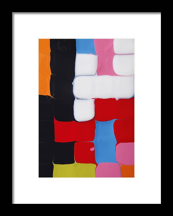 Black Color Framed Print featuring the photograph Paint Squares by Paul Taylor