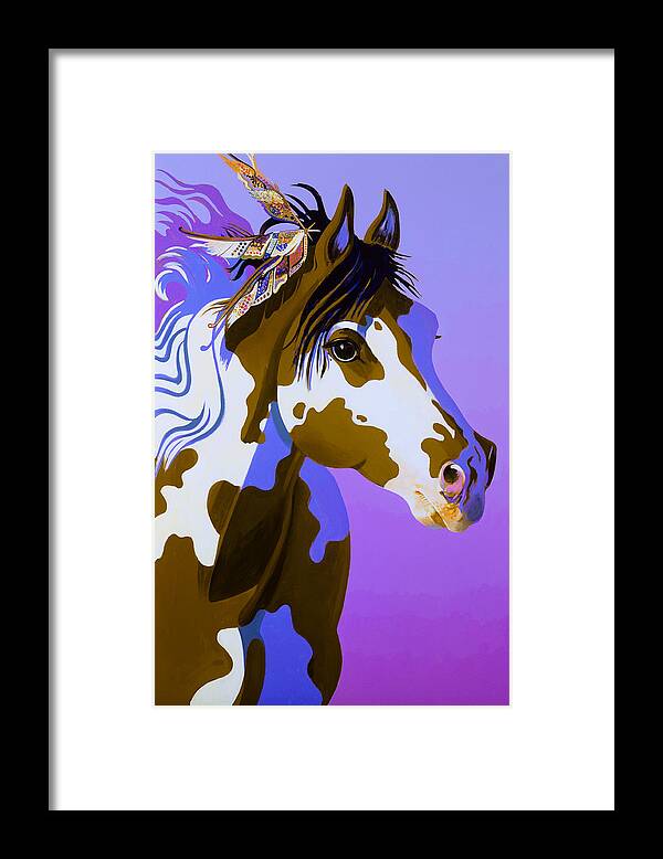 Equine Art Framed Print featuring the painting Painted Lady by Bob Coonts