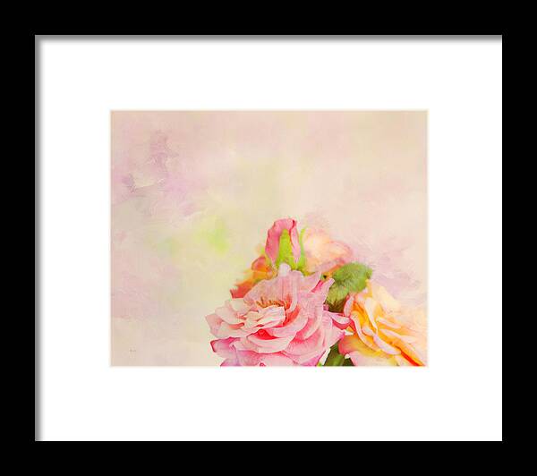 Floral Framed Print featuring the photograph Painterly Roses by Theresa Tahara